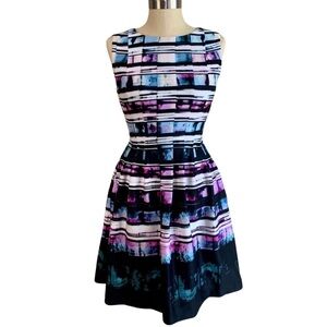 Vince Camuto Sleeveless Fit & Flare Scuba Dress